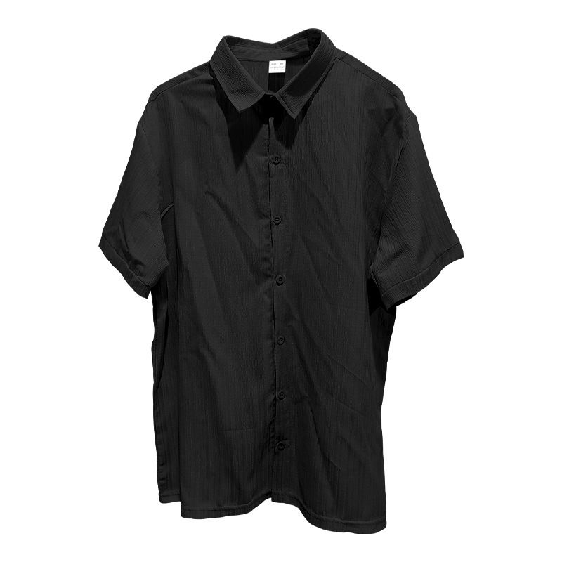 2024 Summer Men's Shirt Casual Loose Short Sleeve Beach Button-Up Top_voghion.com