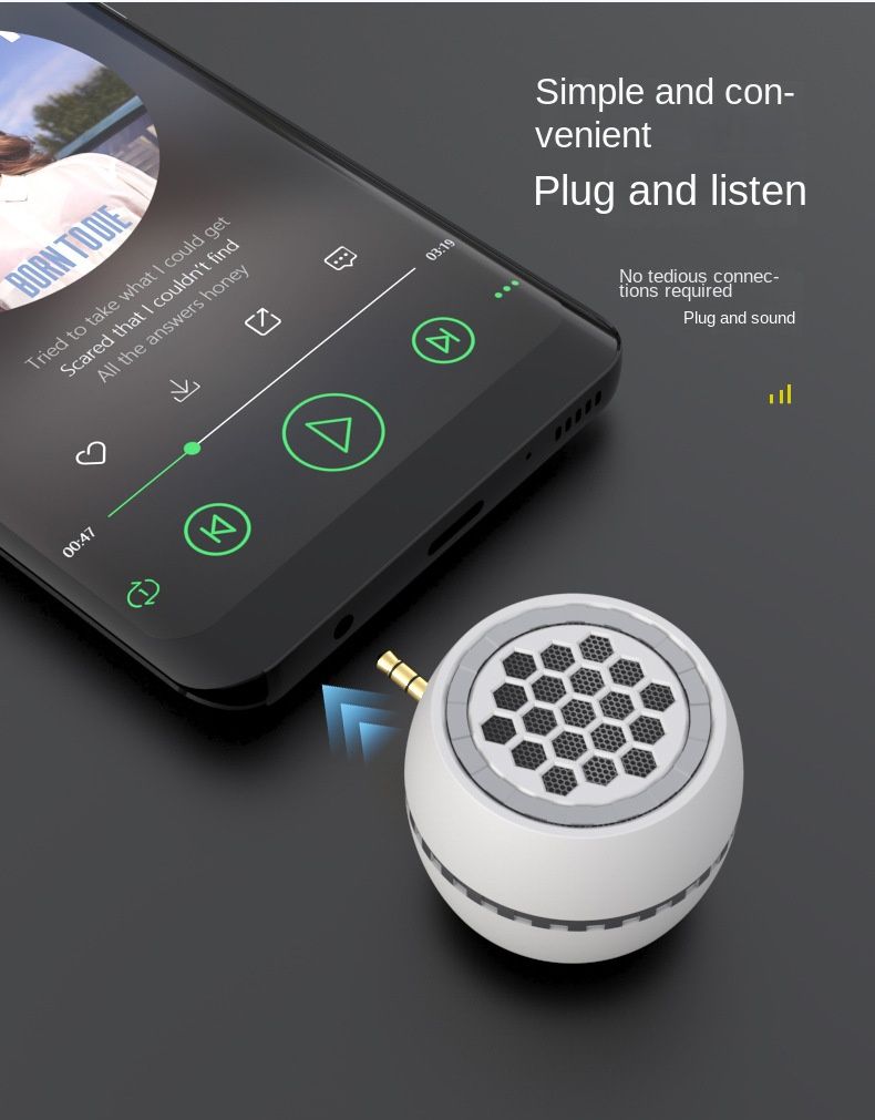 Pocket Powerhouse: przenośny głośnik do gier Hi-Fi 3,5 mm AUX z krystalicznie czystym dźwiękiem i zwiększoną głośnością dla urządzeń uniwersalnych_voghion.com