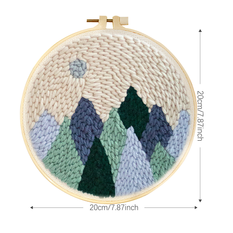 RUOPOTY DIY Bësch Broderie Kit Nadelaarbecht fir Ufänger Punch Nadel Handgemaachte Nähen Handwierk Konscht Kaddo_voghion.com