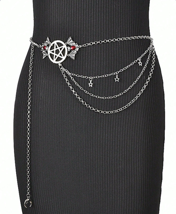 Ciondolo a forma di ragno con catena in lega da indossare per feste di Halloween con catena in vita da donna_voghion.com