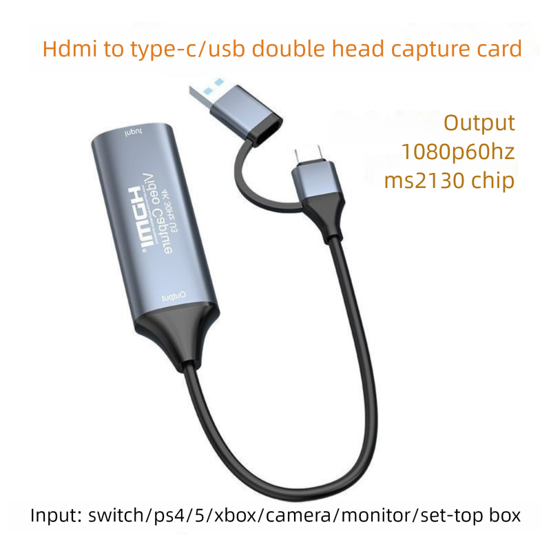 HDMI To Type-C/USB 3.0 MS2130 Game Live Streaming Camera Recording 4K HD Capture Card_voghion.com