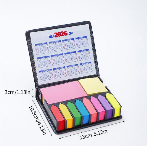 Ekskluzywny skórzany organizer na notatki z PVC z karteczkami samoprzylepnymi i kalendarzem – 1000 kartek, personalizowany organizer na biurko do użytku domowego i biznesowego_voghion.com