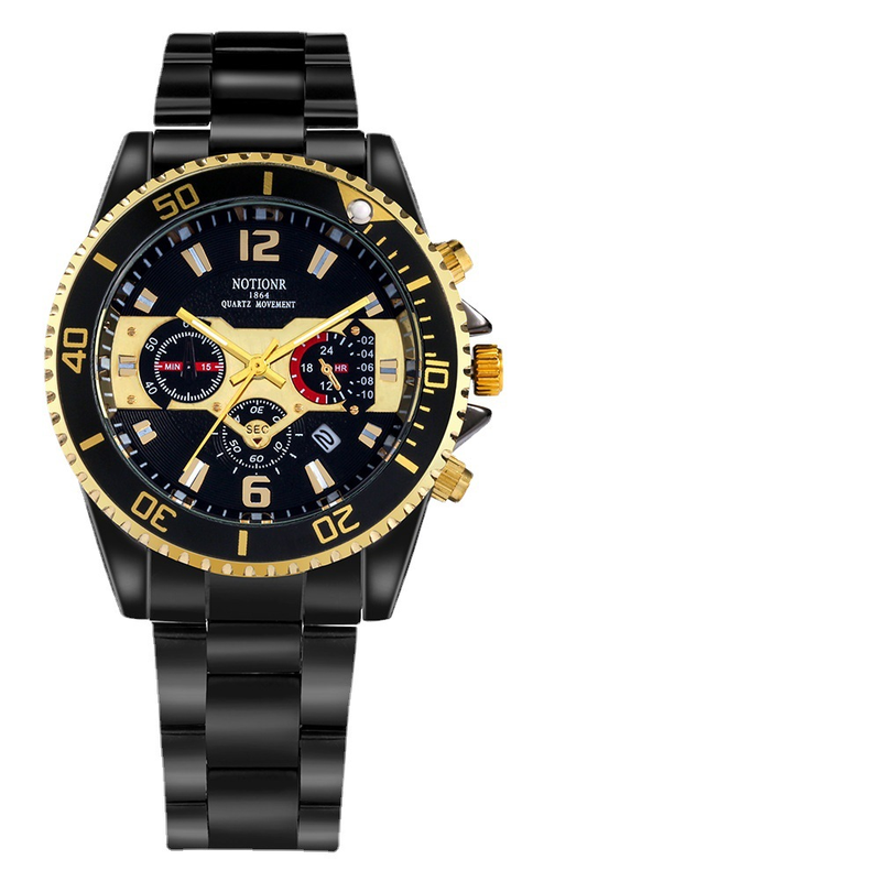 Venta caliente Reloj para hombre Calendario Reloj para hombre Reloj con banda de acero de seis agujas Reloj de cuarzo Reloj deportivo para hombre Reloj de pulsera luminoso Reloj para hombre_voghion.com