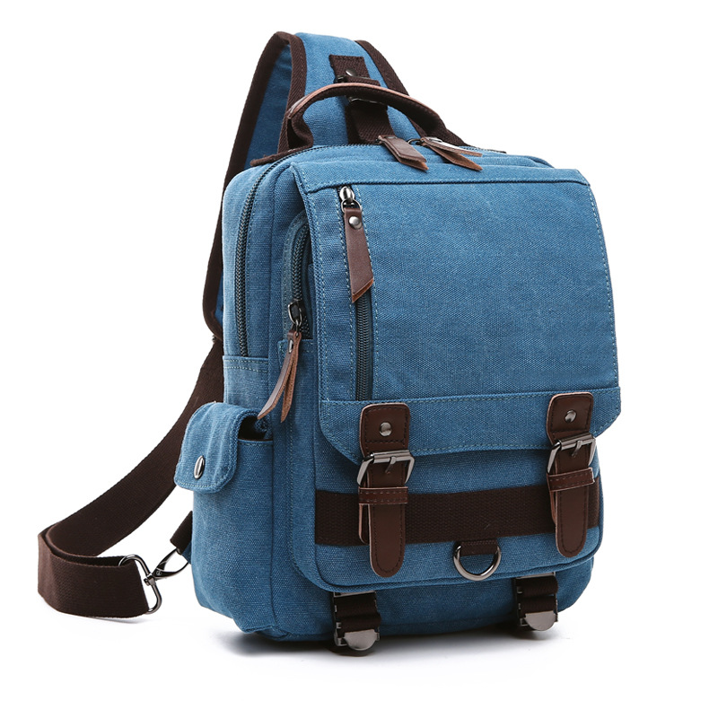 Zaino in tela alla moda, zaino diagonale da viaggio all'aperto, adatto per uomini e donne, borsa a tracolla, zaino_voghion.com