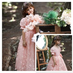 Robe de spectacle perlée pour enfants européens et américains, robe bouffante multicouche pour fille, robe de Noël pour enfants_voghion.com