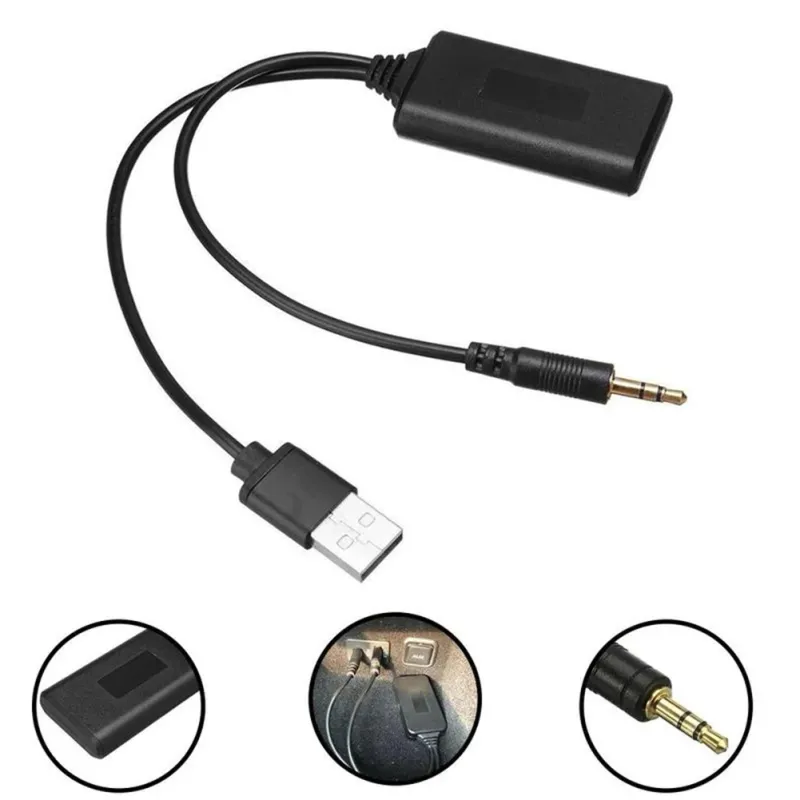 Radio Kabel Universal AUX Bluetooth Musik Audio Receiver Auto Ladegerät Adapter Für E90 E91 E92 E93_voghion.com