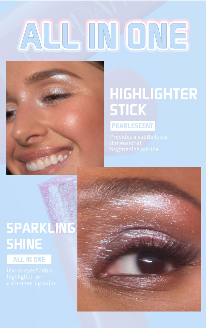 HANDAIYAN 6 - Color Jelly Eyeshadow Stick With Fine Shimmer - Fine Pearl Jelly Highlight Eyeshadow Stick_voghion.com