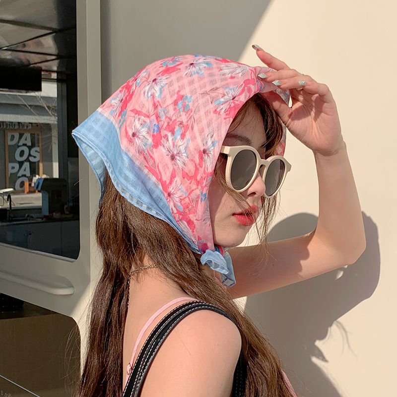 2024 new square s, cotton and linen heads, sunshade, photography small fresh artistic headband, flower leisure_voghion.com