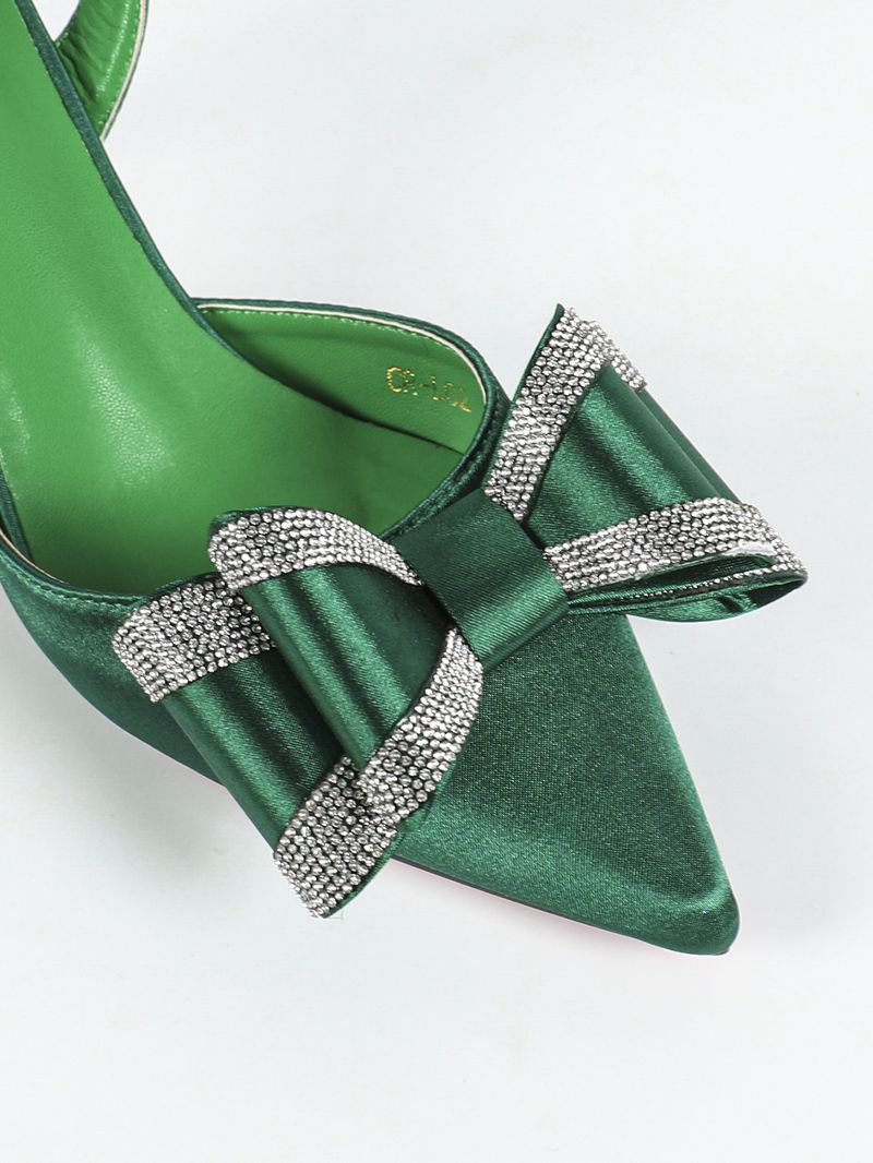 Nuove pantofole da donna con fiocco in strass, sottili e alla moda, comode e comode, scarpe dorate_voghion.com