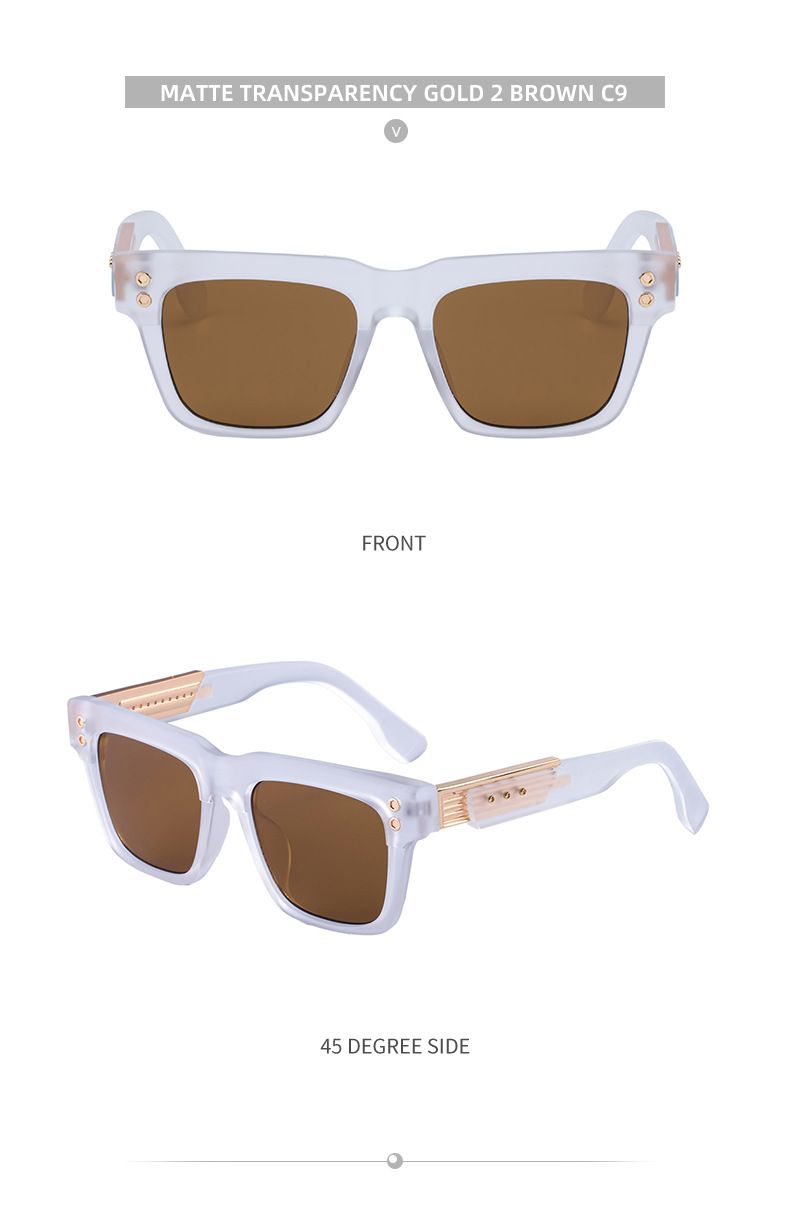 New Fashion Square Frame Sunglasses For Men Retro High End Sunglasses For Men Shades_voghion.com