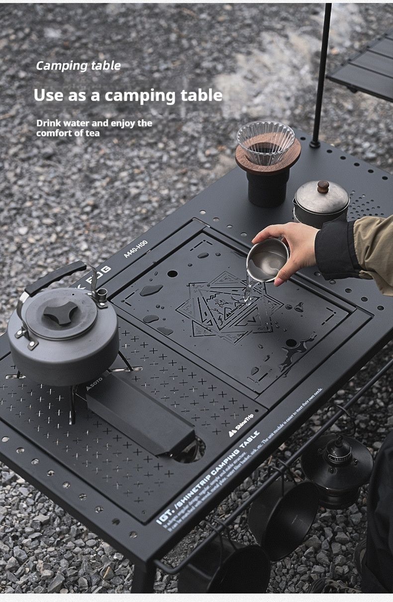 Shanqu Outdoor IGT Free Unidade de armazenamento dobrável portátil destacável para acampamento Mesa de combinação de tabuleiro_voghion.com