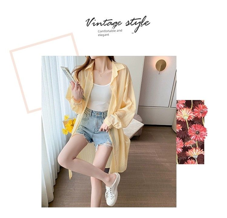 Atmungsaktiver Chiffon-Hosenträgerrock Oberbekleidung Überzug Sonnenschutzkleidung_voghion.com