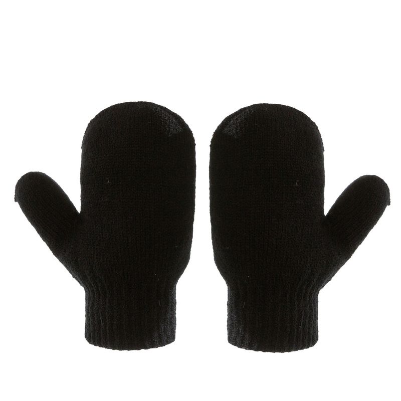 Baby clothing wool monochrome twist warm children's hat scarf gloves two or three sets_voghion.com
