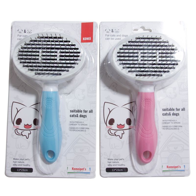 Oval Pet Düğme Kedi Fırçası Teddy Gold Saç Ürünleri Tarak_voghion.com
