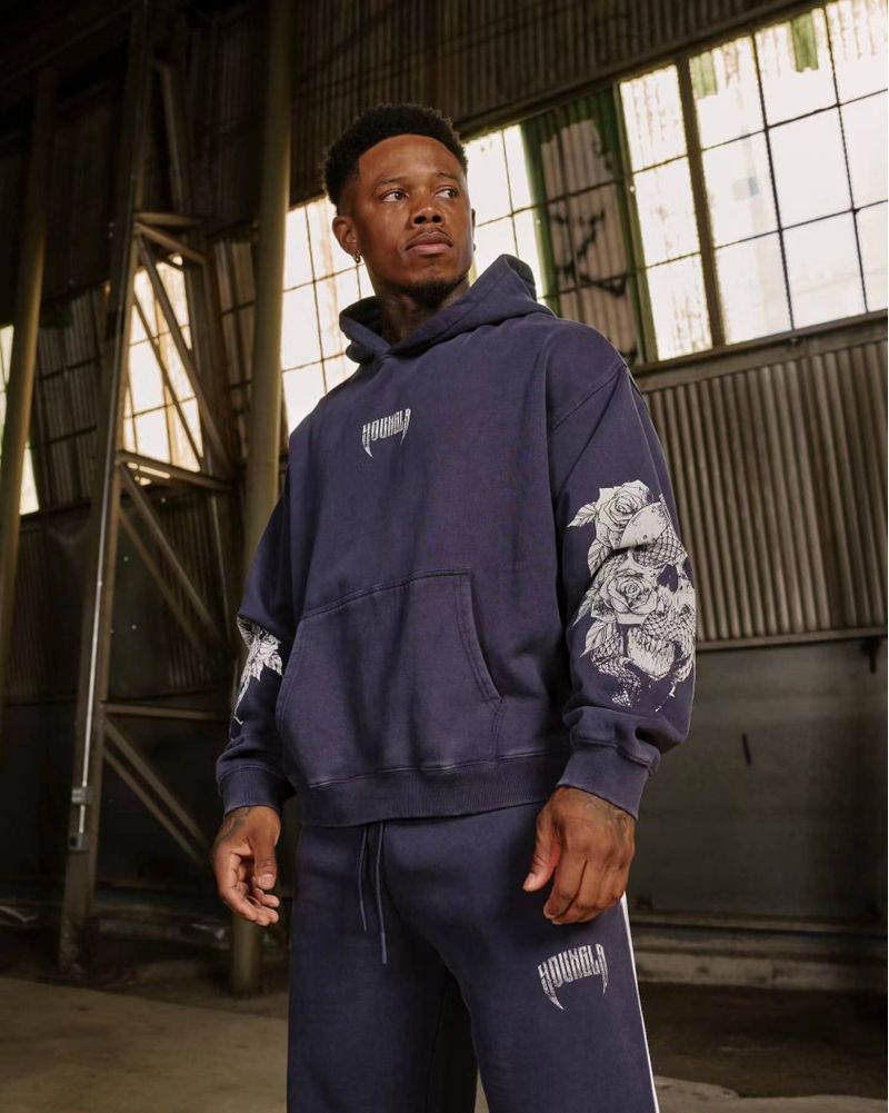 Herrenbekleidung Herren- und Damen-Jogging-Set mit Kapuzenpullover – weicher Fleece-Trainingsanzug zum Laufen, fürs Fitnessstudio und für die Freizeit (Braun/Schwarz/Graphit/Marineblau)_voghion.com