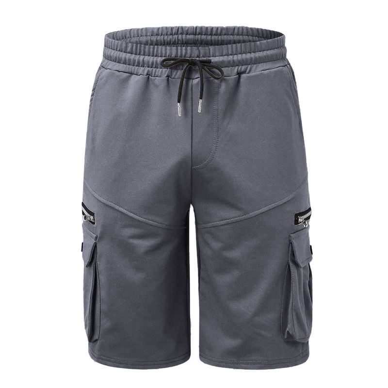 Europäesch an amerikanesch Männer Summer Overalls Hosen Kotteng locker Plus Size Fënneft Hosen Männer Multi-Täsch Casual Hosen_voghion.com