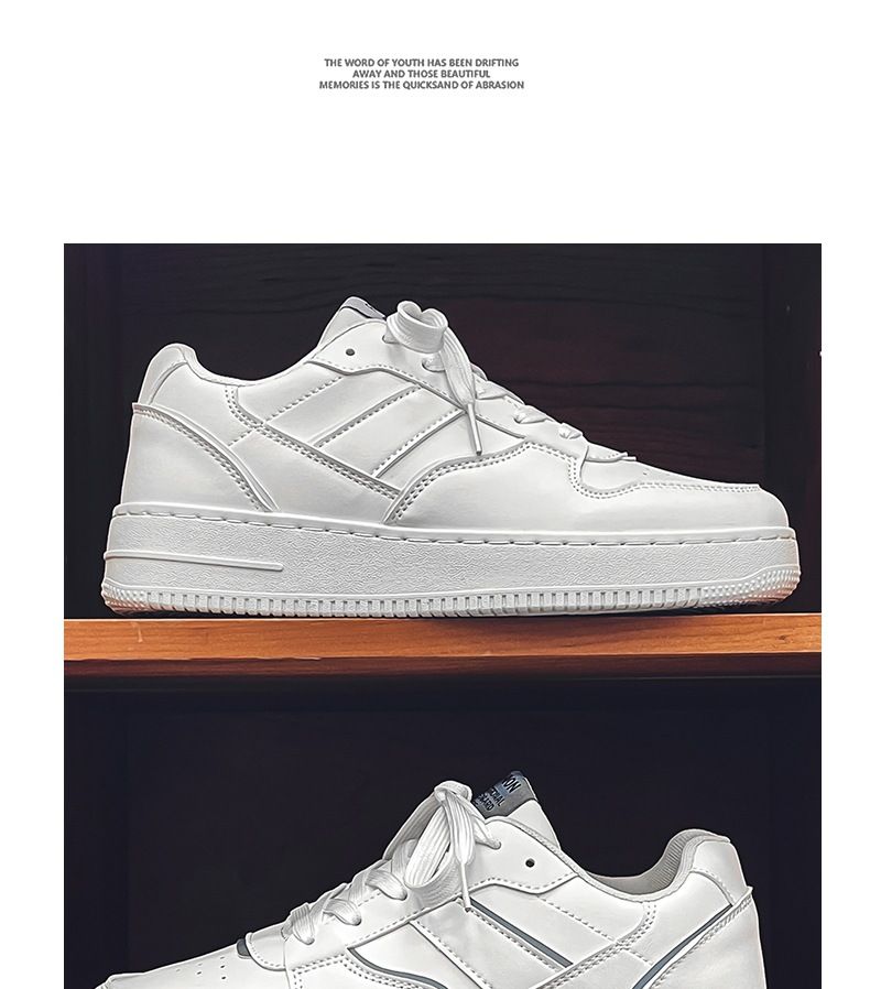Lässige Herren-Sneakers, atmungsaktiv, runde Zehenpartie, weiße Schuhe für Sommer und Herbst, modisch, leicht, bequem, Wanderschuhe, Herrenschuhe für den Herbst_voghion.com