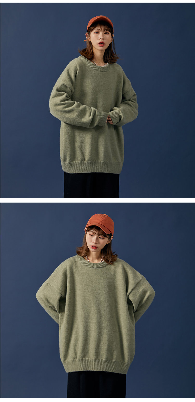 1. Nueva chaqueta de hombre de color sólido con tendencia neutra informal y suelta para parejas 7979P45 felpa P55_voghion.com