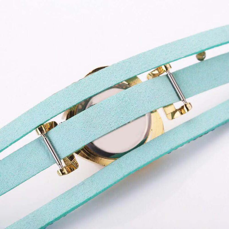 Uhren Elegante Damen-Modeuhr mit herzförmigem Zifferblatt, Strasssteinen und mehrfarbigem PU-Armband – Stilvolle Quarzarmbanduhr für die Freizeit_voghion.com