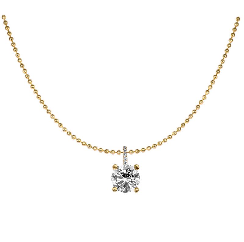 Women's Jewelry Zircon Necklace Emerald Zircon Bead Chain Chocker Short Necklace Light Luxury Style Necklace Color Retention_voghion.com