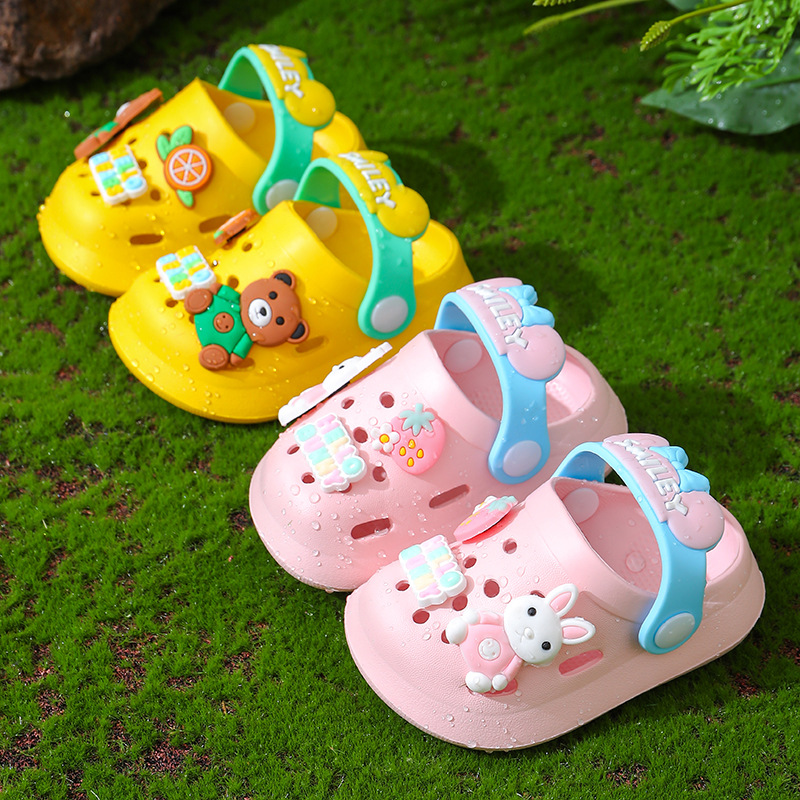 Sandales pour filles, bébés d'été pour enfants, semelles souples d'intérieur, pantoufles antidérapantes pour nourrissons et jeunes enfants, garçons de dessin animé,_voghion.com