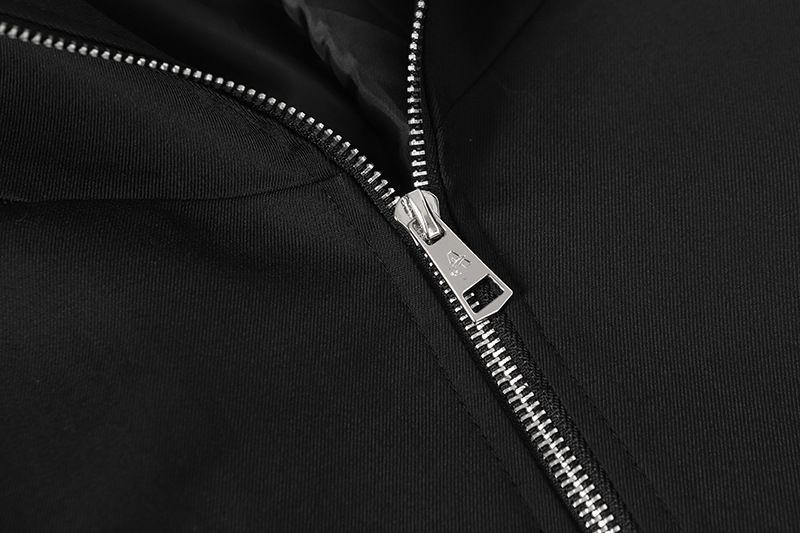 American Solid Color Zipper Stand Collar Heavy-duty Autumn Winter Long Sleeve Top Unisex Loose Street Style Couple Cool_voghion.com
