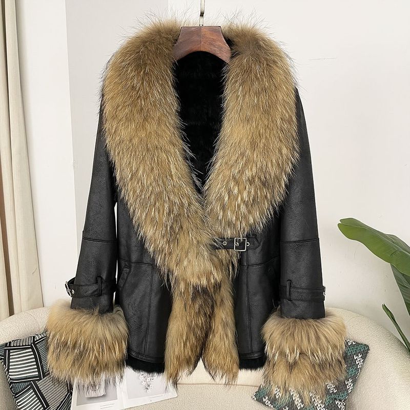 Stilvoller kurzer Wildlederpelzmantel für Damen – Futter aus künstlichem Kaninchenfell, warme Wintermode-Oberbekleidung, XS-XXXL_voghion.com