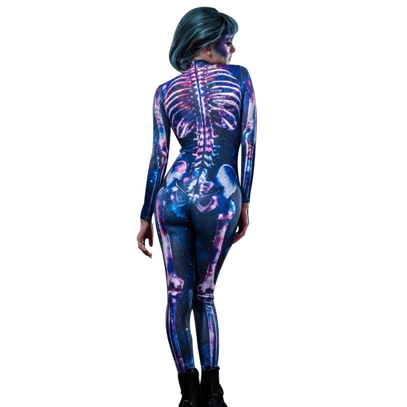 Halloween labda horror jelmez cosplay csontváz jelmez emberi csontváz harisnya jumpsuit_voghion.com