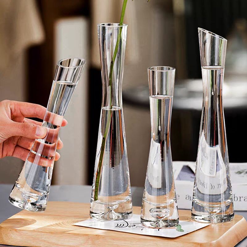 【 46000 People Collected 】 Juhan Nordic Ins High Beauty Arrangement Water Nourishing Small Vase Glass Transparent_voghion.com