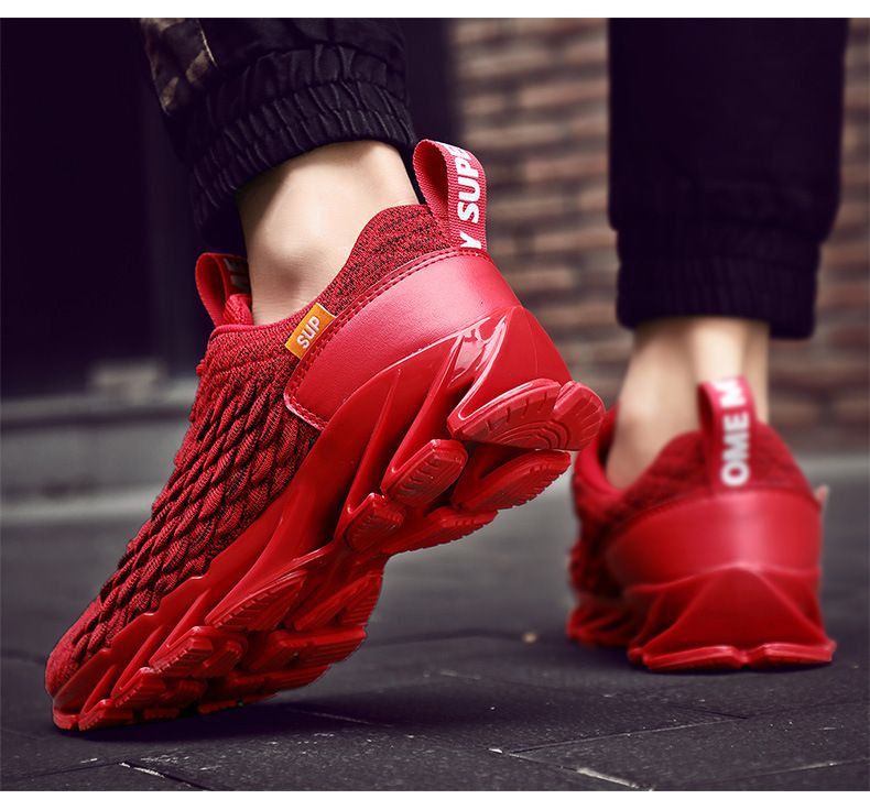 Chaussures de sport décontractées en filet à écailles de poisson pour hommes_voghion.com