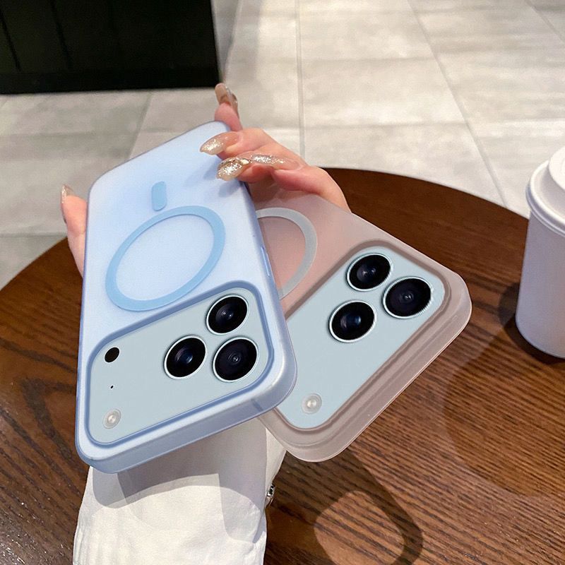 Caricabatterie wireless magnetico Premium Ice Mist per iPhone Pro Max con foro grande, anti-ingiallimento, Apple 17, ultrasottile, copertura completa_voghion.com