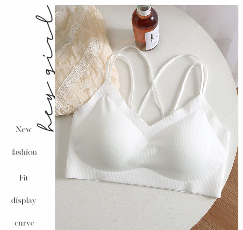 Wireless underwear women's seamless back soft support push-up with chest pad breathable breast-collecting anti-sagging bra_voghion.com