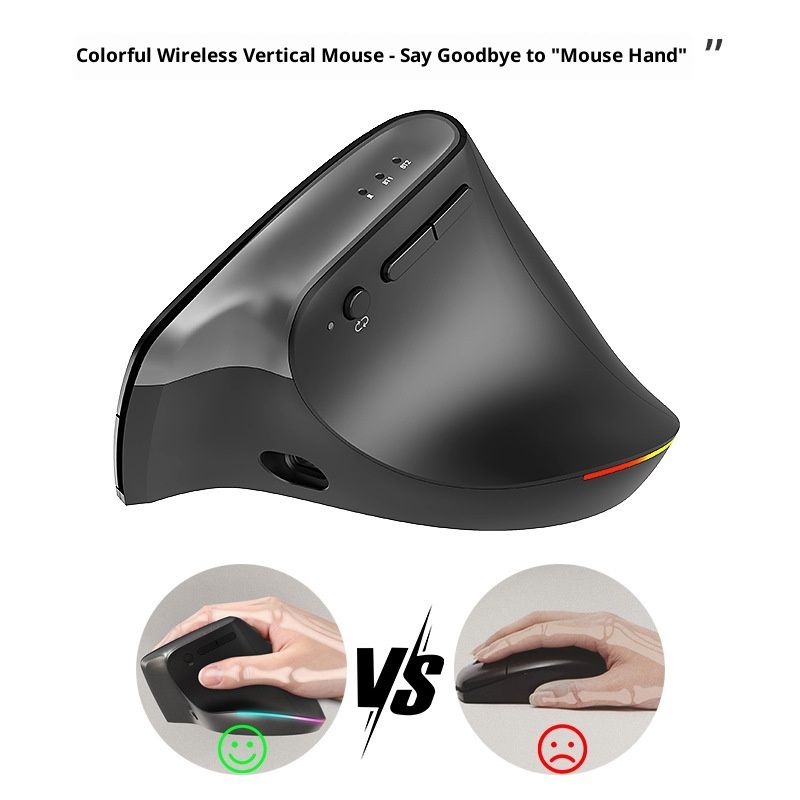 Digitex Digitex In Stock Wireless Bluetooth Three-Mode Vertical Rechargeable RGB Luminous Ergonomic Mouse Cross-Border Hot Sale_voghion.com