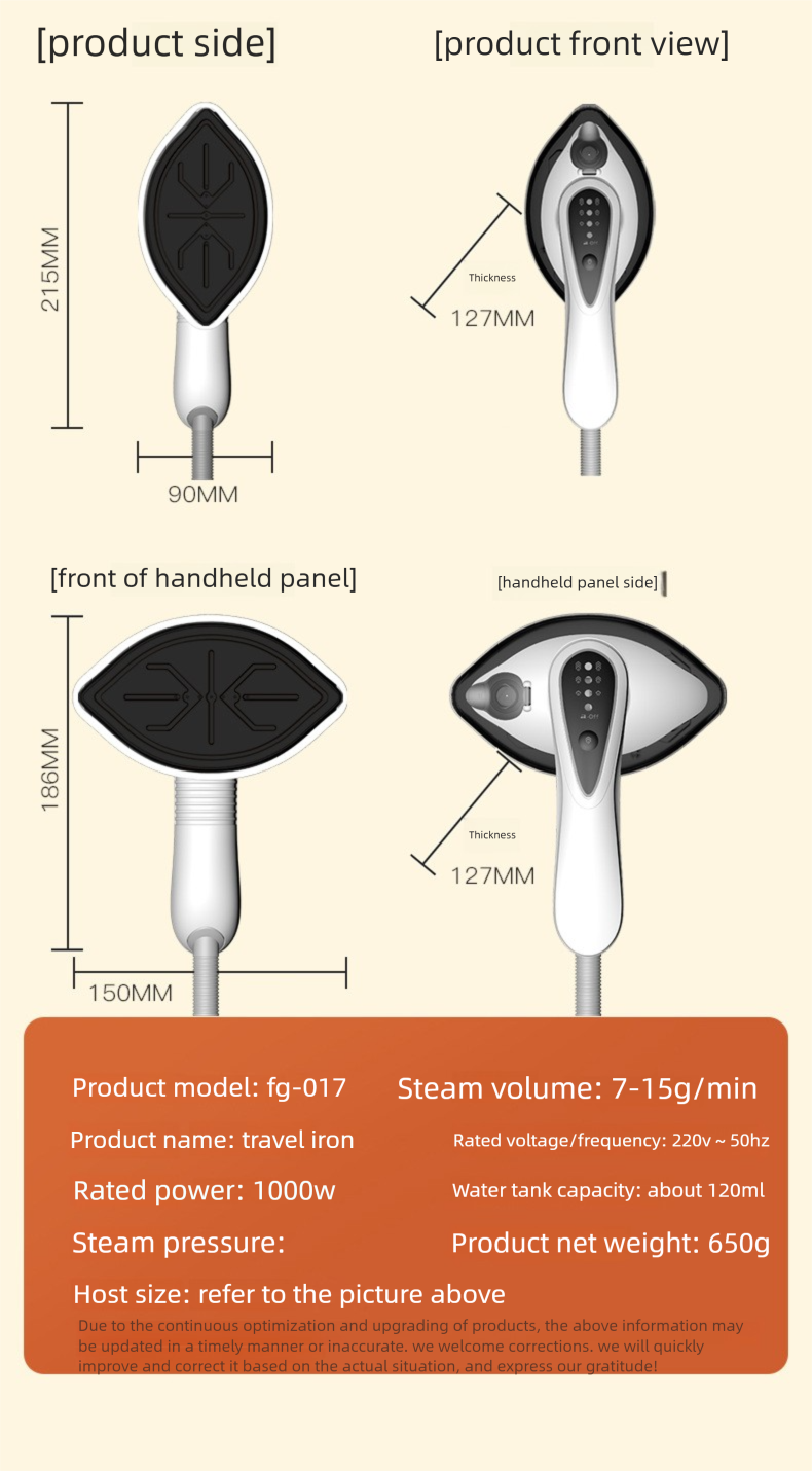 Handheld Garment Portable Ironing Machine Home Clothes Steamer Dormitory Steam Iron Small_voghion.com