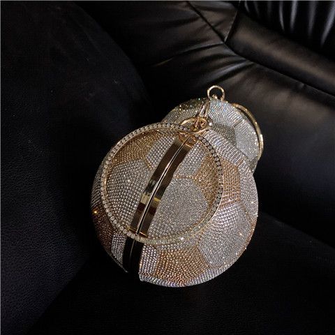 Runde Kugel-Strassquaste, sphärische Bankett-Einzelstücke für Damen, runder Handring, Mini-Umhängekette_voghion.com