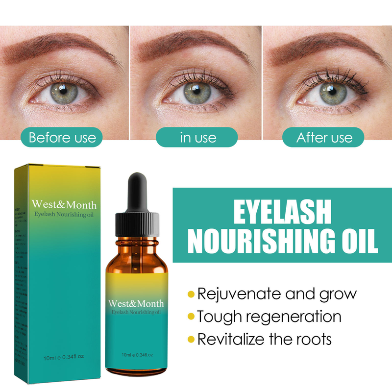 „West&Month“ eterinis aliejus natūralaus pluošto ilgas garbanojimo drėkinamasis storas tušas grožio priežiūros skystis_voghion.com