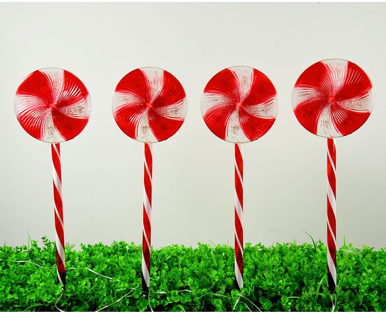 Guirlande lumineuse solaire en forme de canne à sucre, décoration de jardin à LED étanche, éclairage de Noël avec télécommande_voghion.com