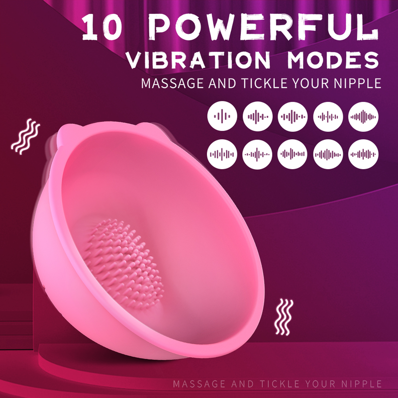 Stimolazione dell'adsorbimento del seno del vibratore del capezzolo delle donne Morbido e aderente alla pelle Massaggio al seno indossabile e interesse femminile_voghion.com