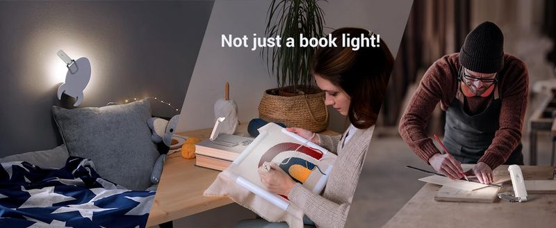 Luce di lettura con ricarica USB diretta, luce segnalibro portatile regolabile con clip_voghion.com