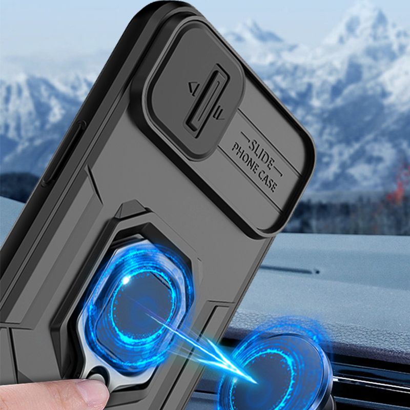 Custodia per Samsung Galaxy S23 Ultra S24 Plus A13 M34 A14 A24 A34 A54 Supporto per auto con anello scorrevole antiurto per fotocamera_voghion.com