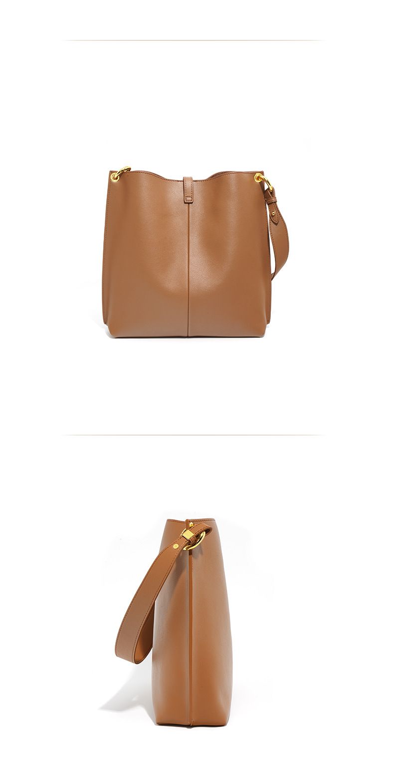 Borsa a secchiello da donna in pelle 2024, nuova borsa da pendolare di grande capacità alla moda, borsa a tracolla di nicchia_voghion.com