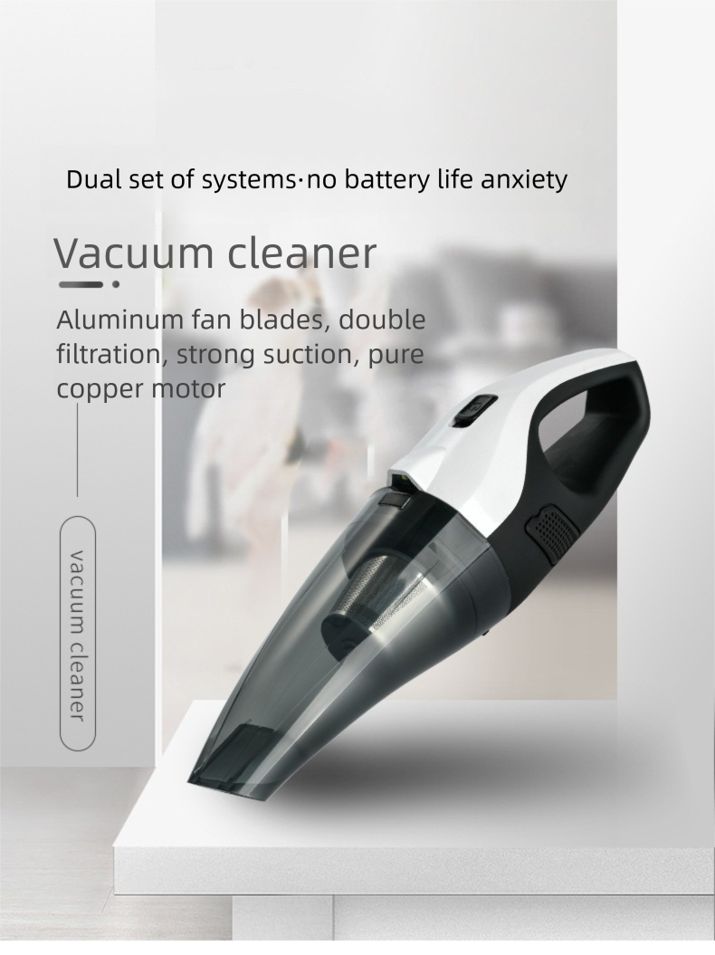 2024 Kabelloser Handstaubsauger - 120 W hohe Leistung für Auto, Zuhause, Nass- und Trockengebrauch, wiederaufladbar_voghion.com