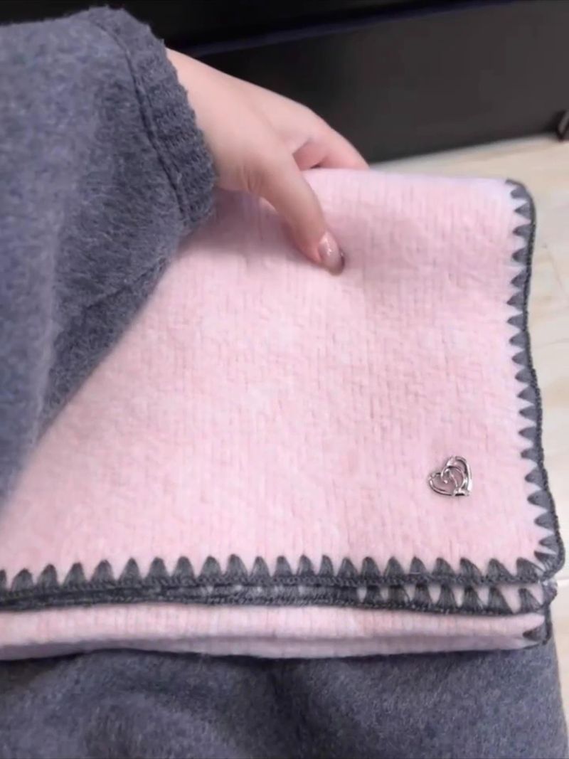 Schal für den Winter, Damen, koreanische Ausgabe, vielseitiger Strickschal mit Lockenrand, warmer und kältebeständiger Schal für Herren_voghion.com