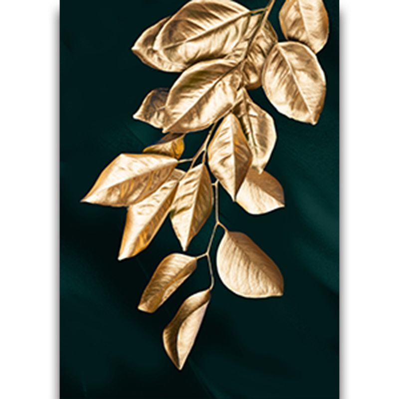Black Gold Leaf Living Hanging Nordic Landscape Canvas Core Abstract Dining Room Decorative Painting_voghion.com