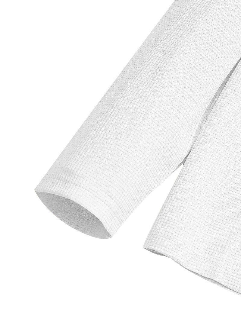 Men's Clothing Spring And Autumn Solid Color Waffle Lapel Zipper Long Sleeved Trousers Casual Suit_voghion.com