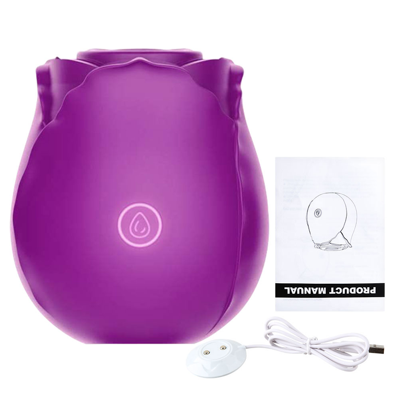Rose Shape Sucking Vibrator Intimate Nipple Sucker Oral Powerful Licking Clitoris Stimulation Massager_voghion.com