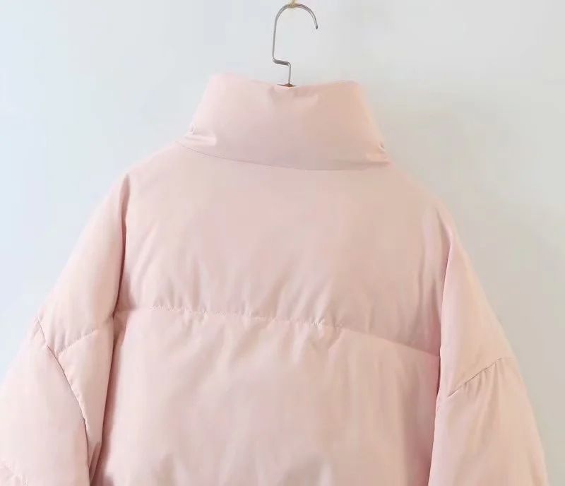 Women's clothing Women's cotton coat new stand-up collar zipper pocket thickened warm cotton coat 8AS2305A_voghion.com