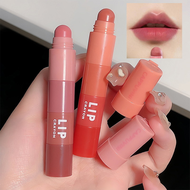 penna Rossetto opaco 4 colori in 1 rossetto rosa nudo opaco rossetto resistente all'acqua set di rossetti con penna conf_voghion.com