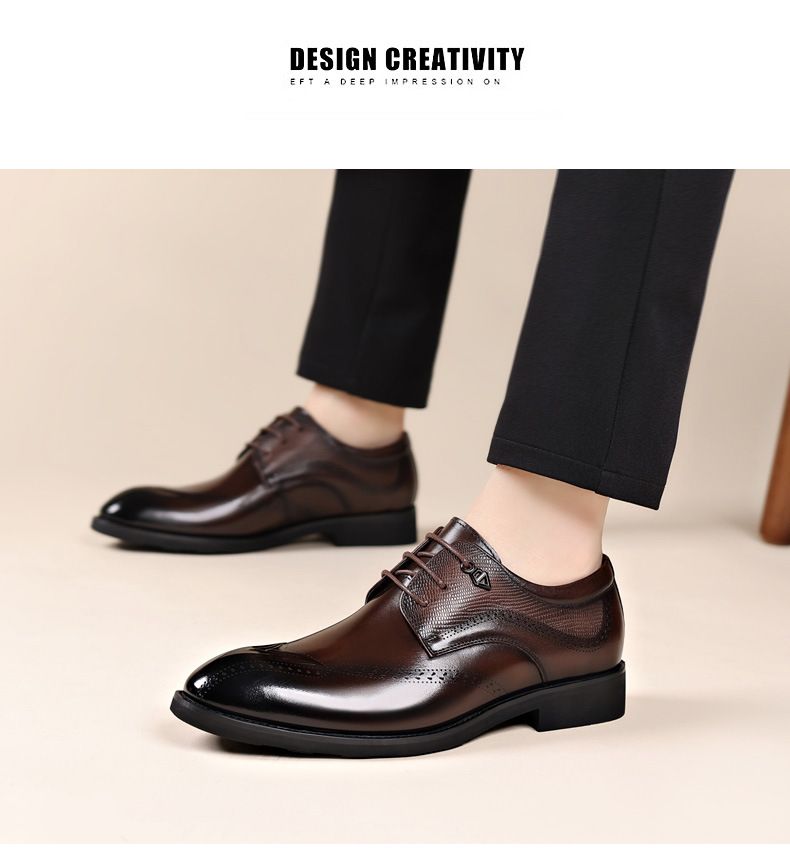 New business dress shoes men's soft sole breathable leather British men's shoes commuter cowhide shoes_voghion.com