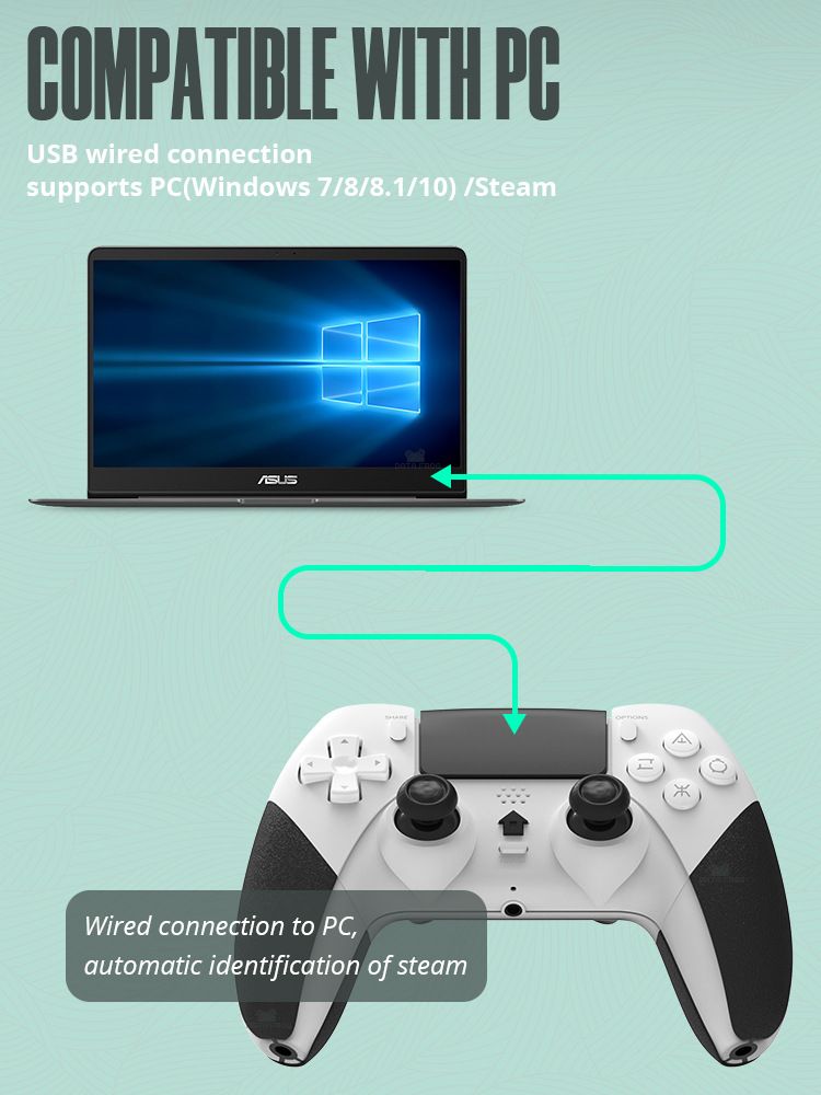 Geeignet für den kabellosen Bluetooth-Gamecontroller der PS4/Slim/Pro-Konsole mit somatosensorischem Sechs-Achsen-Vibration-T29-Griff_voghion.com